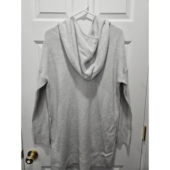Kinross Cashmere Women's Gray Cotton Blend Full Zip Cardigan Sweater M Neutral - Picture 6 of 10